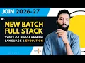 Core Java 2026 27 Types of Programming Languages CodeHunt Saif Sir
