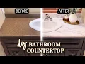 Contact Paper Counter Makeover Before After realistic marble contact paper