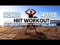 Download Lagu HIIT 40Min Full Body Workout 🔥 / NO REPEAT / Interval Training