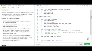 Design Browser History - Leetcode 1472