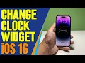 How To Change Lock Screen Clock Widget s Font Color in iOS 16