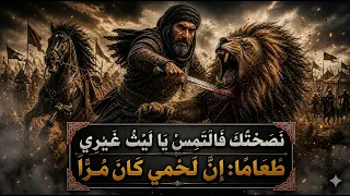   ملحمة بشر بن عوانة والأسد    أفاطم لو شهدت  ببطن خبت     تجربة سينمائية  فائقة الجودة دندنها