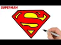 How to Draw Superman Logo Easy Step by Step