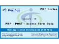 Lecture 18 - PHP Read form data using POST