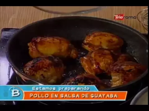 Pollo en salsa de guayaba