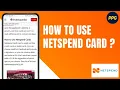 How can I use a Netspend card