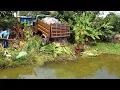 First Start New PROJECT!! Landfill Delete FLOODED POND By EXPERT Skill DOZER Driver \u0026 5TonTruck.