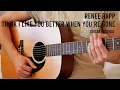 Download Lagu Reneé Rapp - I Think I Like You Better When You’re Gone EASY Guitar Tutorial With Chords / Lyrics