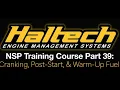 Haltech Elite NSP Training Part 39 Cranking Post-Start Warm-Up Fuel Evans Performance Academy