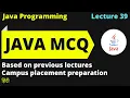 Java lect 39 MCQ Campus placement Hindi