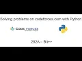 Solving problems on codeforces com with Python - 800 282A