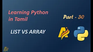 Learning Python in Tamil Part-30 LIST VS ARRAY