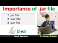 What is jar war and ear file in java with example