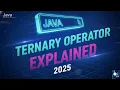 Day15 - Java Ternary Operator Explained Simple Examples for Beginners 2025
