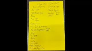 Doing the list.