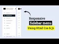 Fully Responsive Sidebar UI HTML CSS JS Tutorial Mayancoders