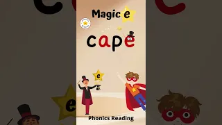 Reading Practice with Phonics Magic e word Long Vowel Sound Word Cap - Cape