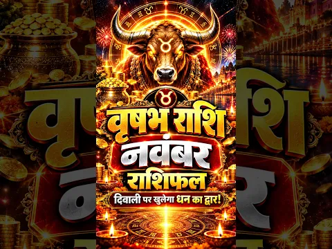 वृषभ राशि नवंबर 2026: दिवाली के बाद खुलेगी धन की राह! Taurus November 2026 Horoscope #astrology