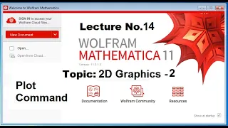 Graphics in Mathematica Mathematica Tutorial Use of Plot command Lecture 14