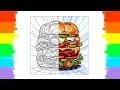How to Color Hamburger Coloring Page