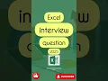 Excel test for job interview 2025