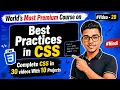 CSS Best Practices Code Organization Write Clean Professional CSS 20