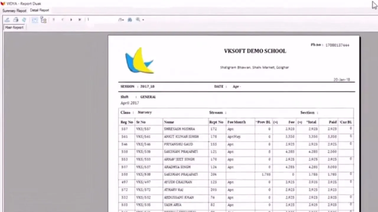 All Fee Reports