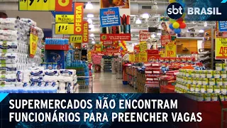 Setor de supermercados enfrenta crise de falta de funcionários | SBT Brasil (17/03/25)