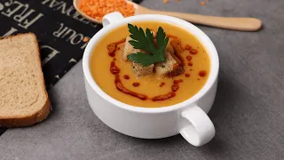 شوربة العدس التركية بطريقة كتير طيبة دندنها