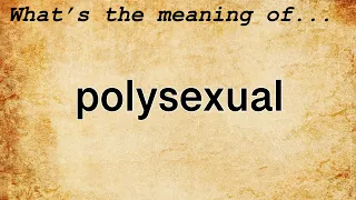 Polysexual Meaning Definition of Polysexual