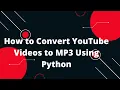 Convert YouTube s to Using Python Easy Fast Method