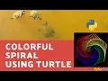 Colorful Spiral Design Using Turtle and Python