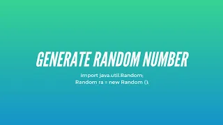 How to generate random number in java in hindi java Random generate