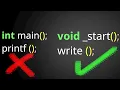 Write Hello world Without any STL or Runtime IT IS THIS SIMPLE