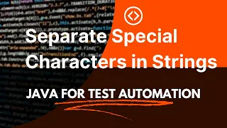 Separating Special characters from a String in Java