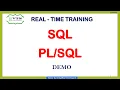 Class-1 SQL AND PLSQL Demo Real-time practical training 29-04-22