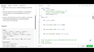 Implement Trie Prefix Tree - Leetcode 208