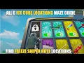 1V1 WITH EVERY GUN HIVE MAP FORTNITE CREATIVE - FIND FREEZE SNIPER RIFLE (ALL 6 ICE CUBE) MAZE GUIDE