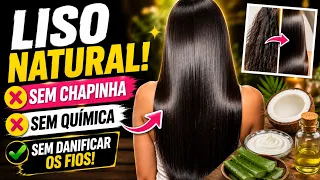 CABELO LISO NATURALMENTE! SEM CHAPINHA, SEM QUÍMICA E SEM DANIFICAR OS FIOS!
