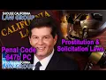 CA Prostitution Solicitation Laws Penal Code 647b PC