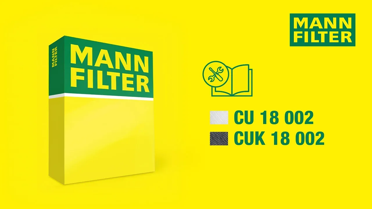 How to change a cabin air filter by MANN-FILTER I CU 18 002 - CUK 18 002