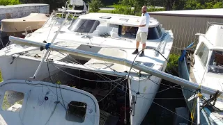 ⛵️ Hurricane-damaged DIY catamaran project. Good news!