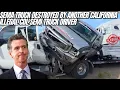 SEMA Truck Destroyed After Illegal California CDL Semi Truck Driver Crashes Again!