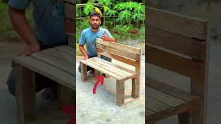 Build a Beautiful Wooden Bench from Reclaimed Wood | Easy DIY Woodworking Project ✅