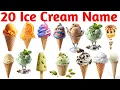 20 Delicious Ice Cream Names Ice Cream Names in Hindi English Kids Frozen Dessert Learning