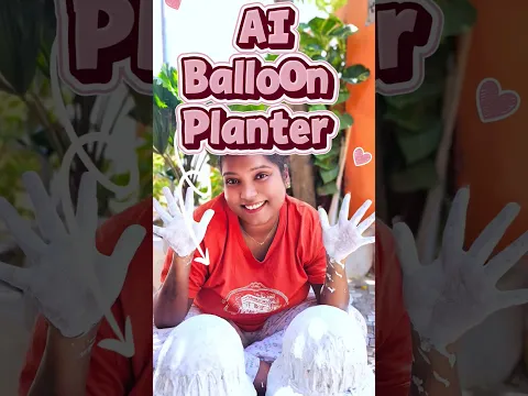 AI vs Me 🥊 Balloon 🎈 Cement Planter 🪴 #shorts #youtubeshorts #trending #viral #diy