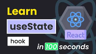 React useState hook in 100 seconds - React Hooks explained 2022
