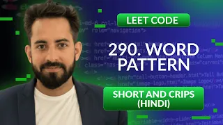 Leetcode 290 Word Pattern Hindi Python Leetcode Optimized way