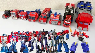 ULTIMATE Transformers Optimus Prime Evolution! Watch 8 Insane Toys Transform From Truck To Robot