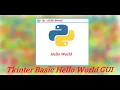 Simple Hello World GUI Using Tkinter Python In Hindi Python Tkinter Most Basic GUI In Hindi